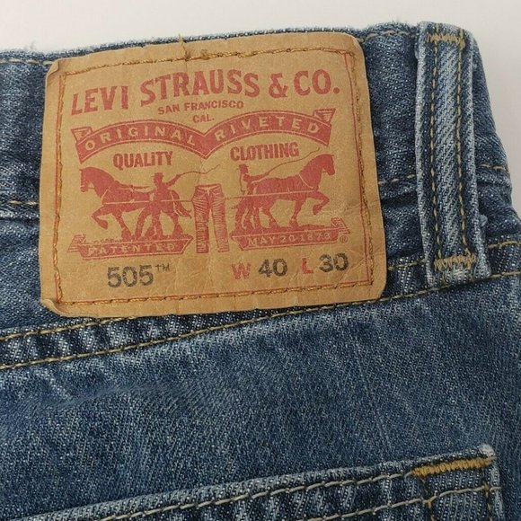 Levi's 505 Straight Fit Jeans 40x30 Cotton Denim - Picture 4 of 4
